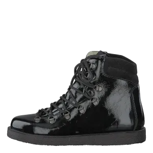 Boot With Laces And D-rings Black / Black