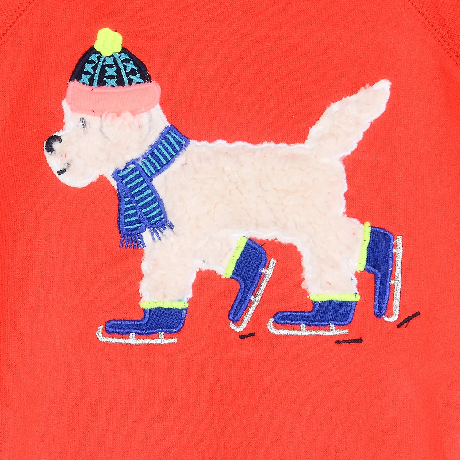 Bright embroidered sweatshirt