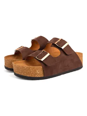 Brown High Double Buckle