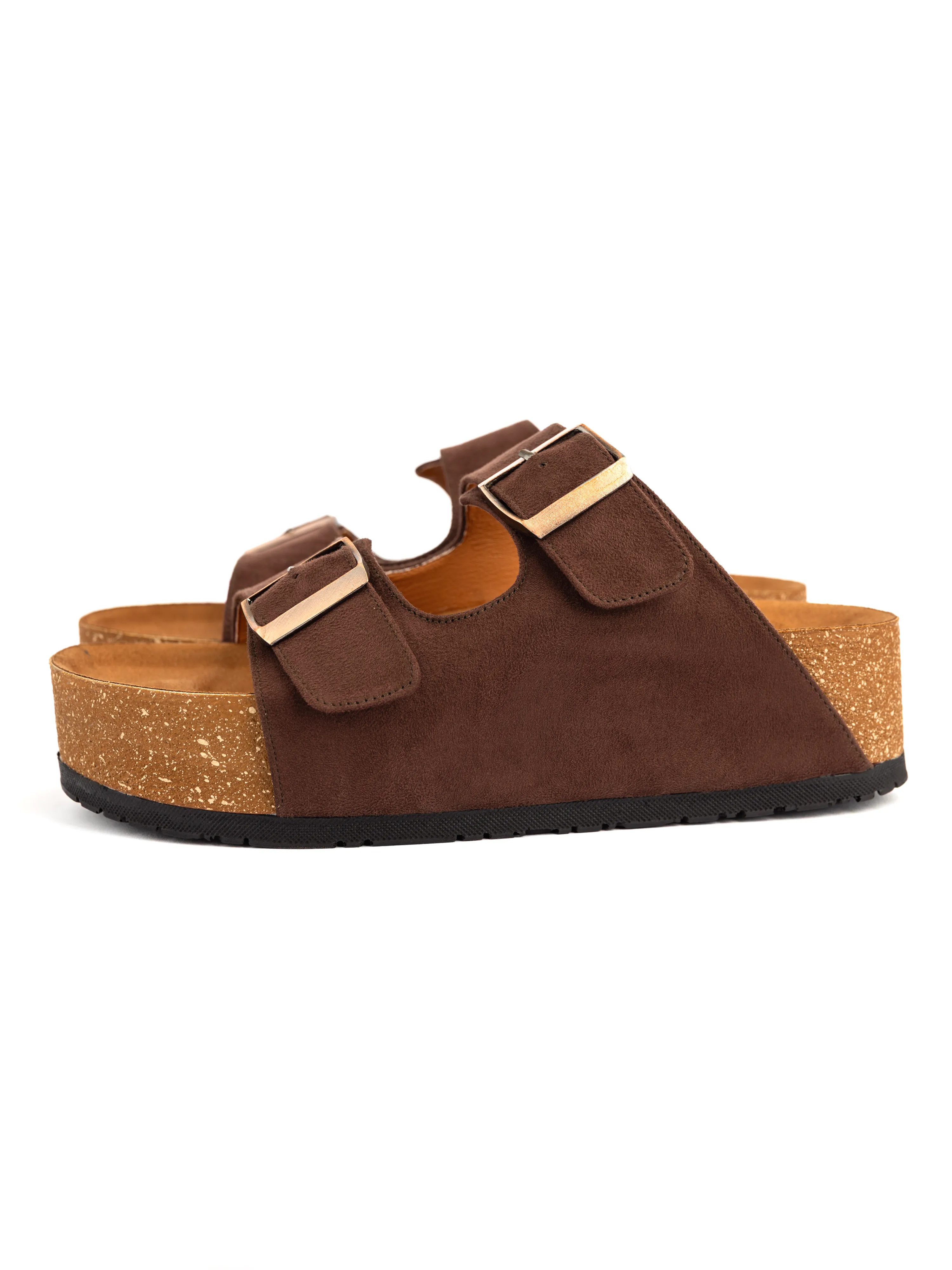 Brown High Double Buckle