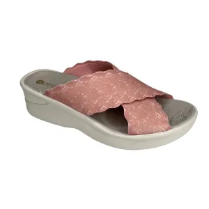Bzees Sahara Washable Slide Wedge Sandals Rogue Fabric Size 7M