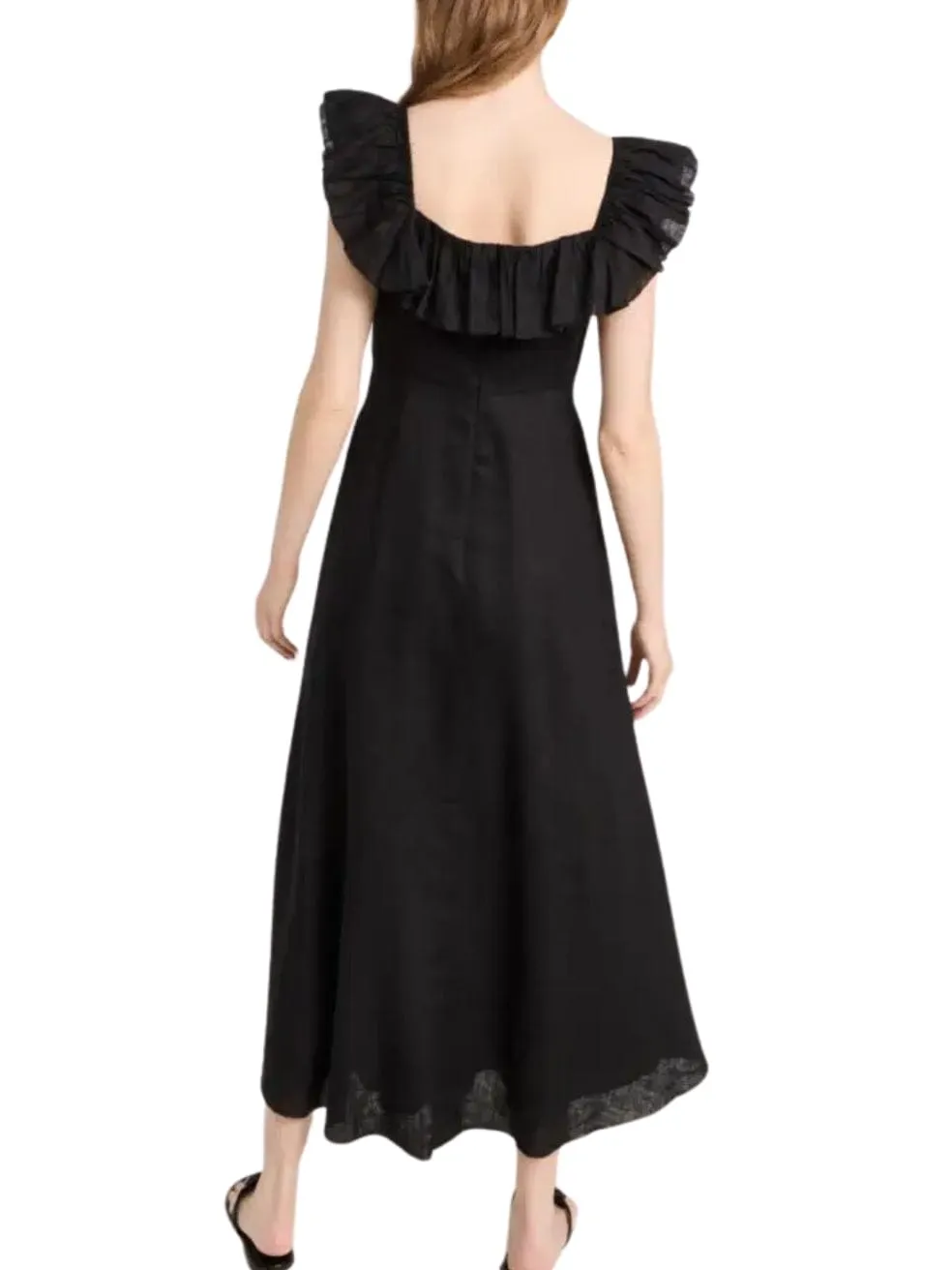 Circa Ruffle Neck Long Dress
