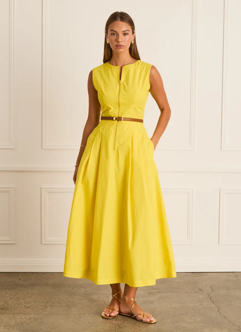 Citron Zip Up Dress