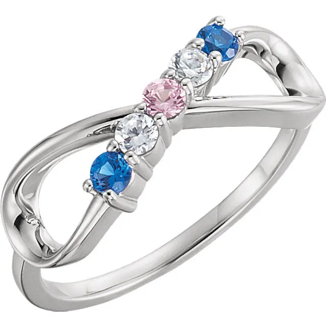Classic Infinity Mother's Family Birthstone Ring