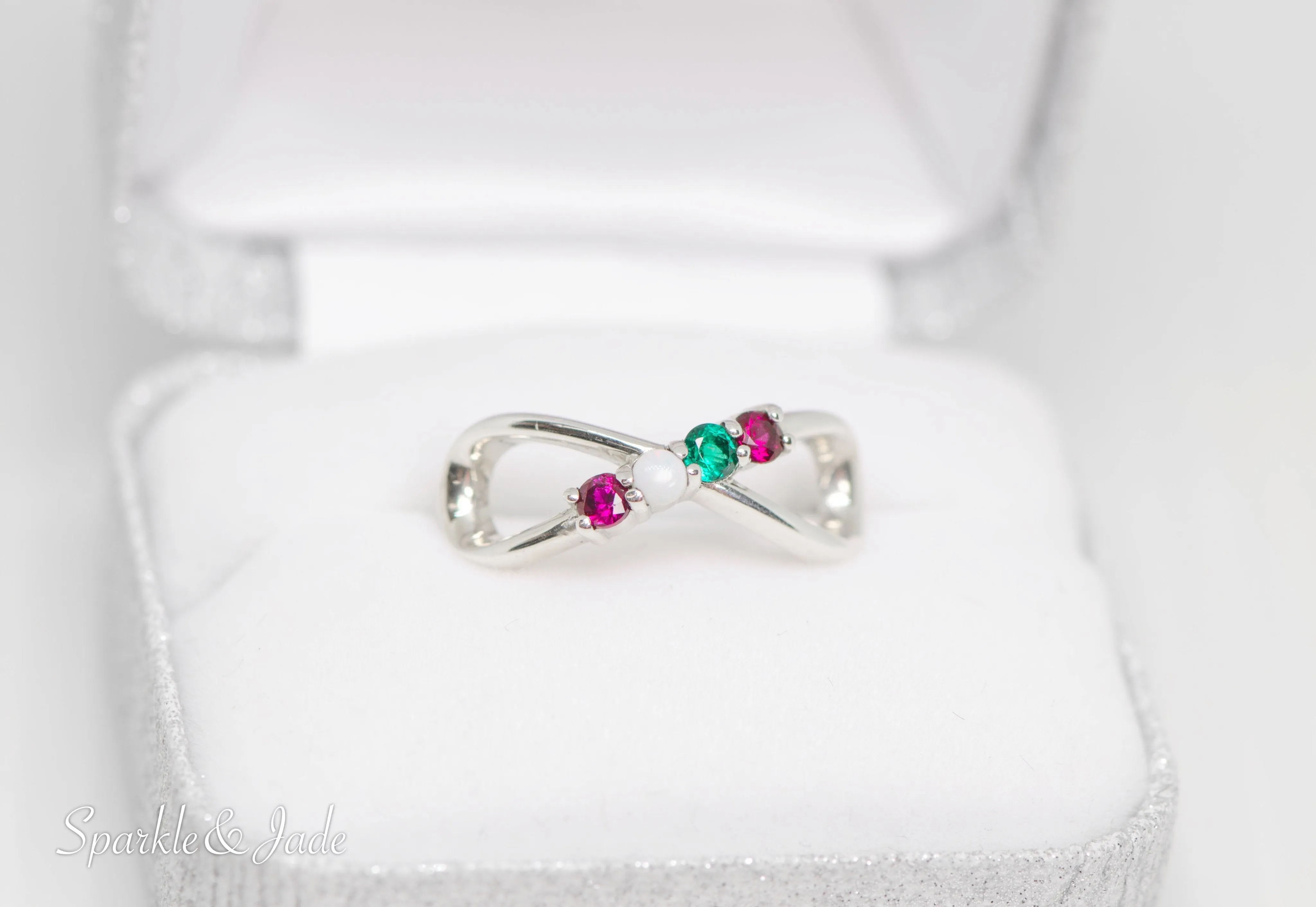 Classic Infinity Mother's Family Birthstone Ring