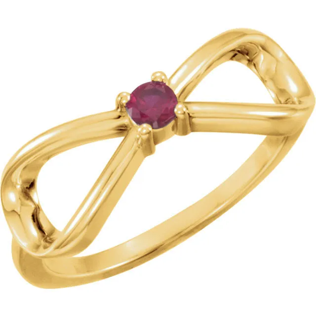 Classic Infinity Mother's Family Birthstone Ring