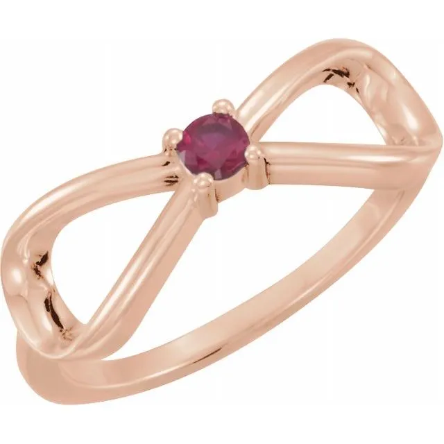 Classic Infinity Mother's Family Birthstone Ring