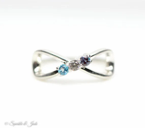 Classic Infinity Mother's Family Birthstone Ring