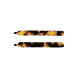 Classic Large Dark Tortoiseshell Hair Clip Set