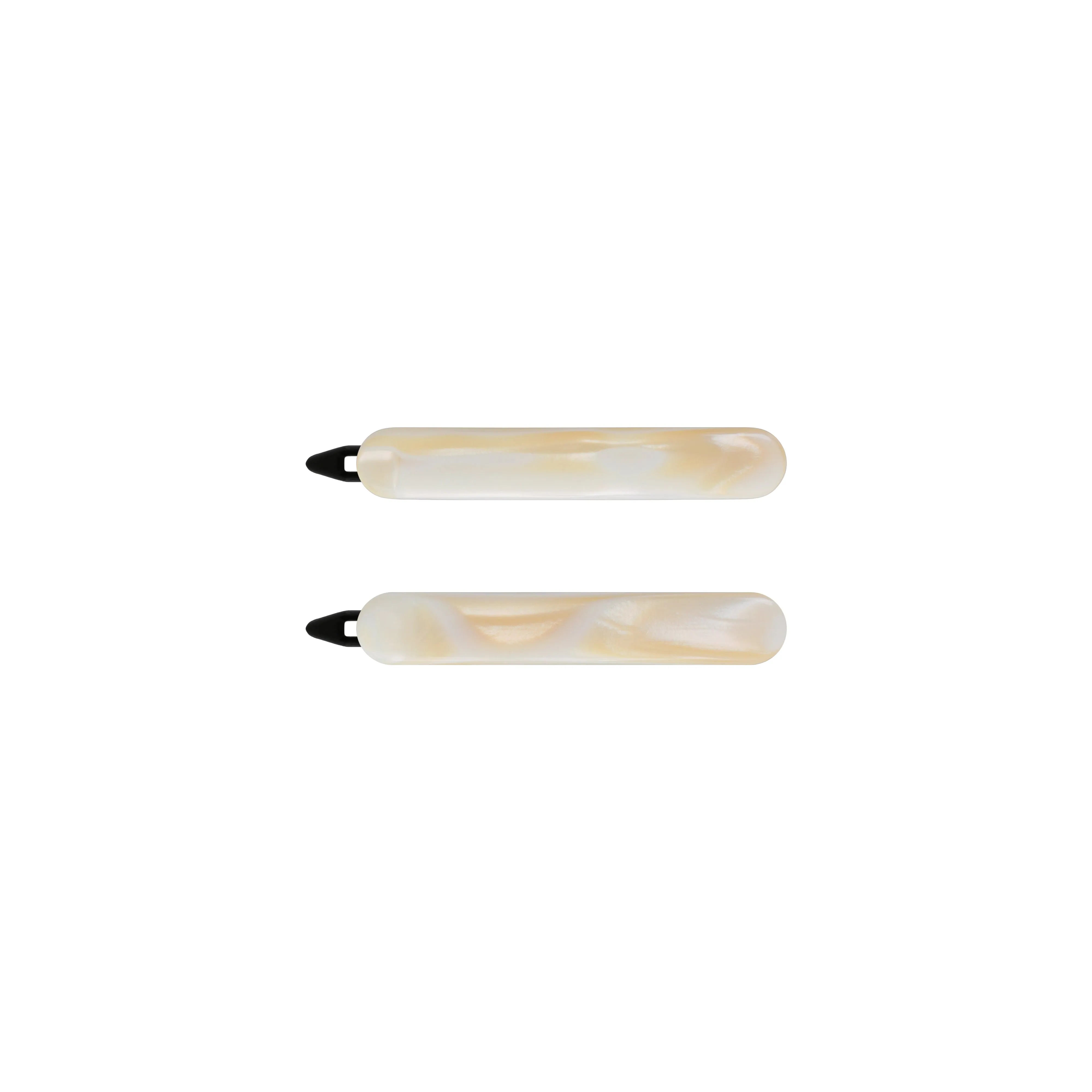 Classic Small White Alba Hair Clip Set