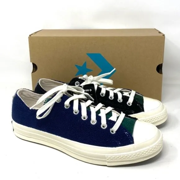 Converse Chuck 70 OX Low Top Blue Green Men’s Fleece Sneakers Skate Size 172268C