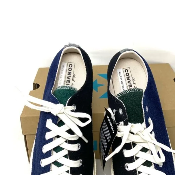 Converse Chuck 70 OX Low Top Blue Green Men’s Fleece Sneakers Skate Size 172268C