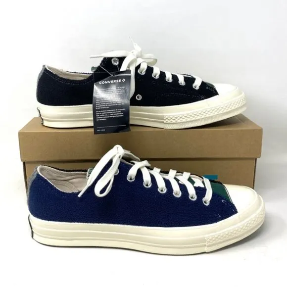 Converse Chuck 70 OX Low Top Blue Green Men’s Fleece Sneakers Skate Size 172268C