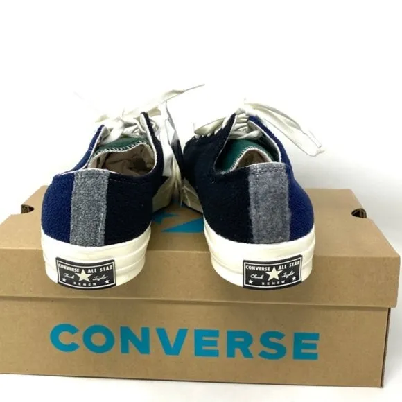 Converse Chuck 70 OX Low Top Blue Green Men’s Fleece Sneakers Skate Size 172268C