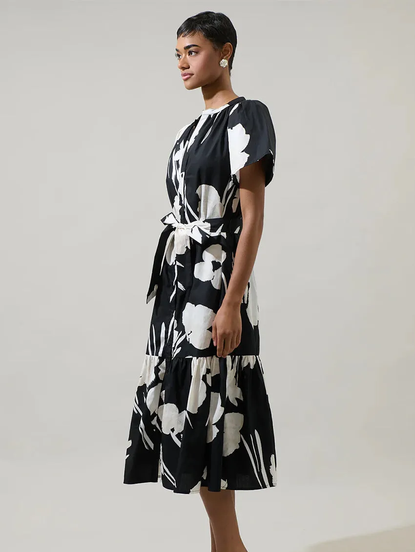 Cora Button Up Midi Dress