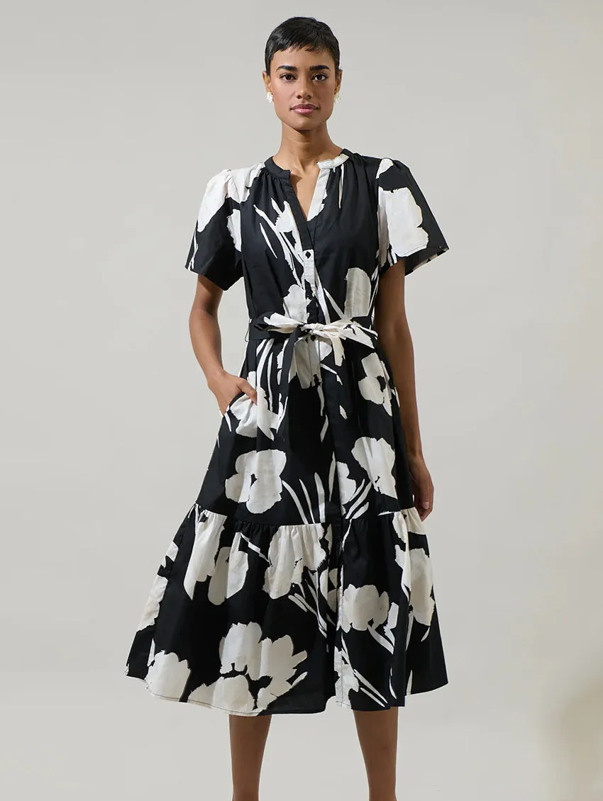 Cora Button Up Midi Dress