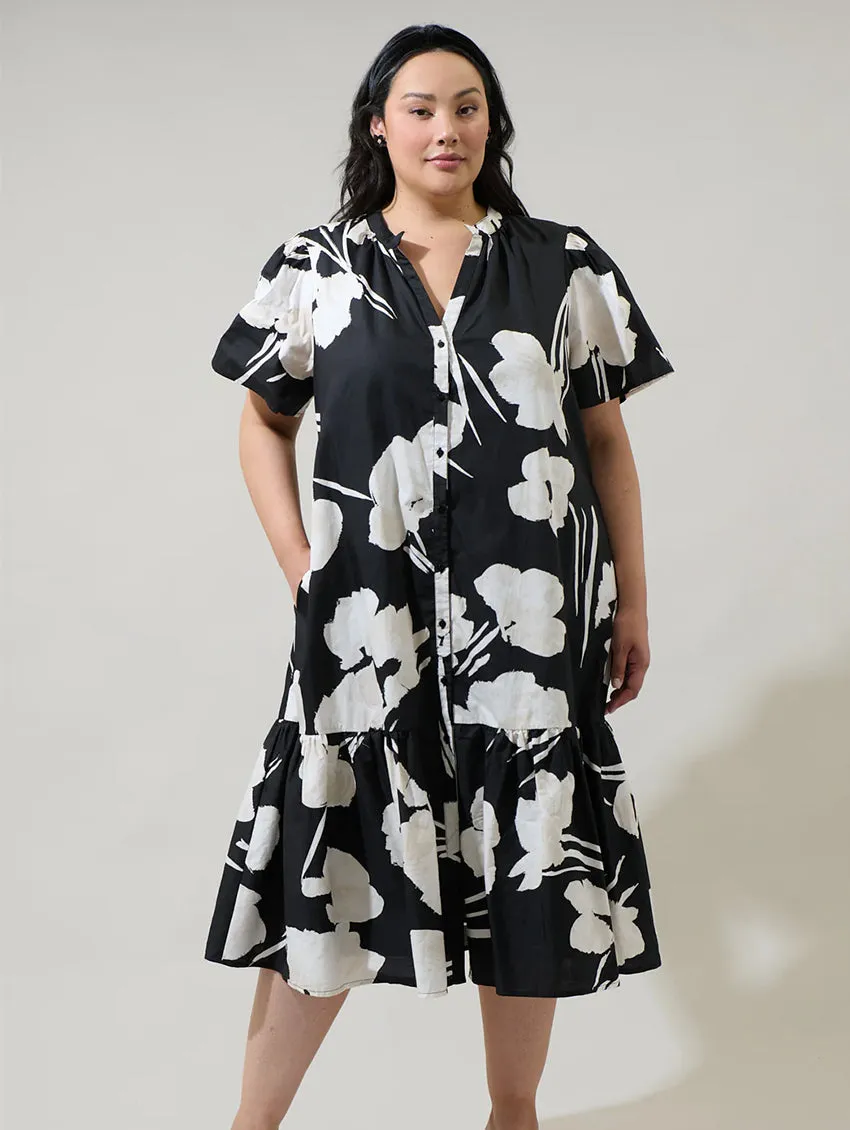 Cora Button Up Midi Dress