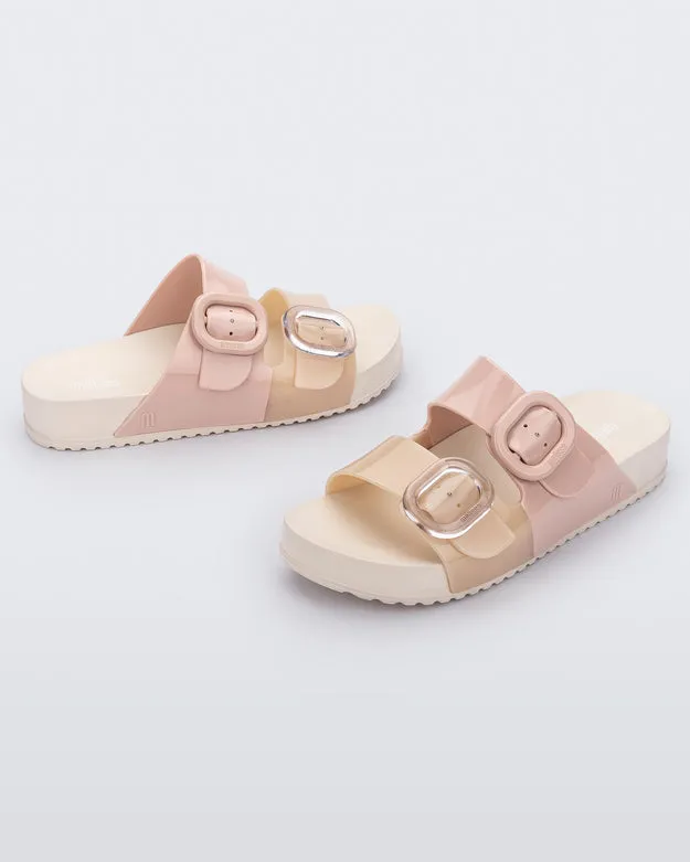 Cozy Beige/Pink Slides