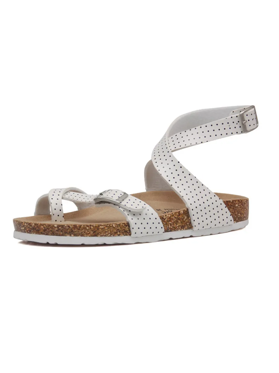 Crisscross Wrap Buckle-Up Strapes Ankle Sandals