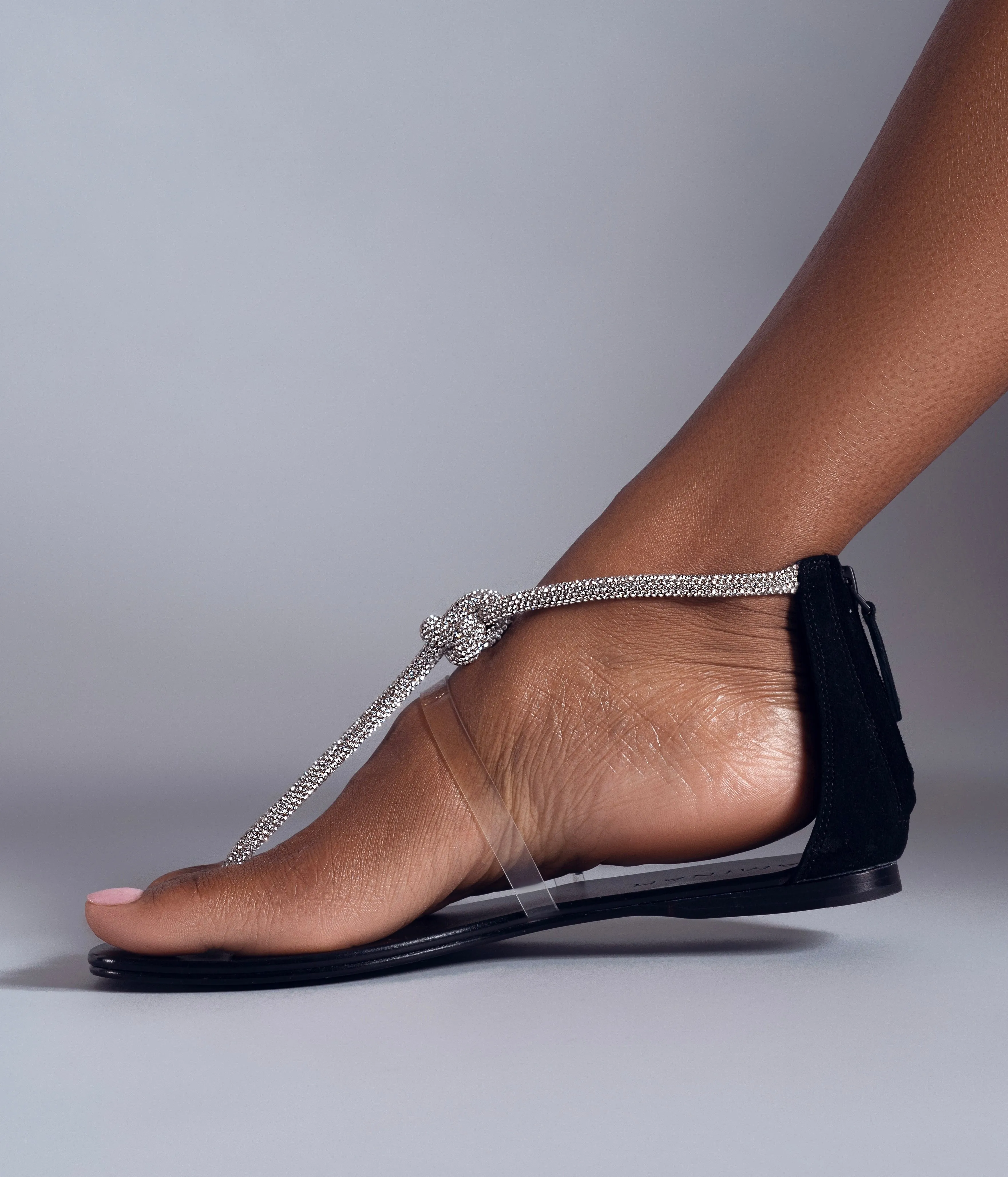 CRYSTAL ROPE FLAT SANDAL