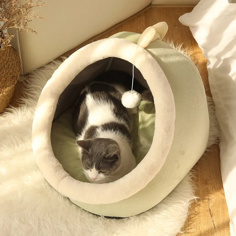 Cute Warm Washable Cat Kitten Lounger Cushion Bed Cave