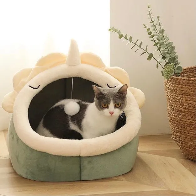 Cute Warm Washable Cat Kitten Lounger Cushion Bed Cave
