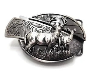 Deer Folding Knife Belt Buckle