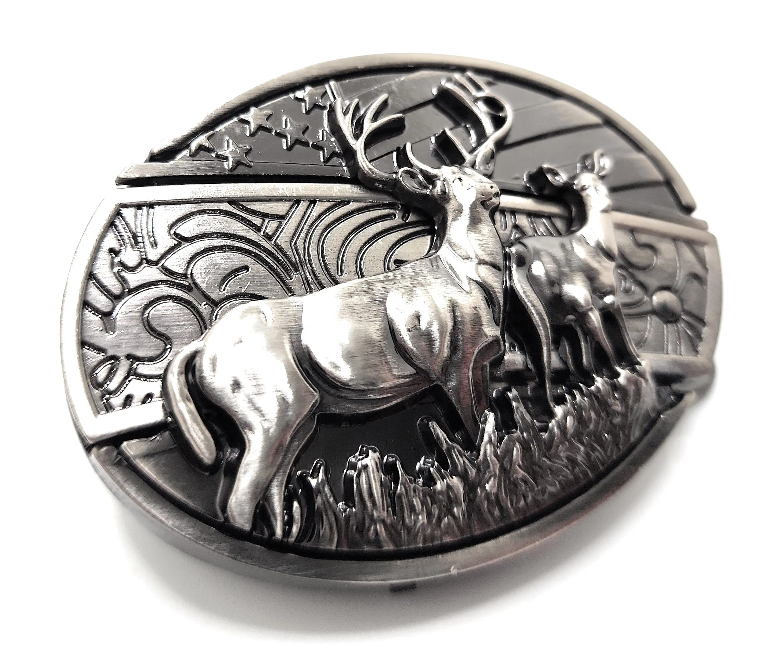 Deer Folding Knife Belt Buckle
