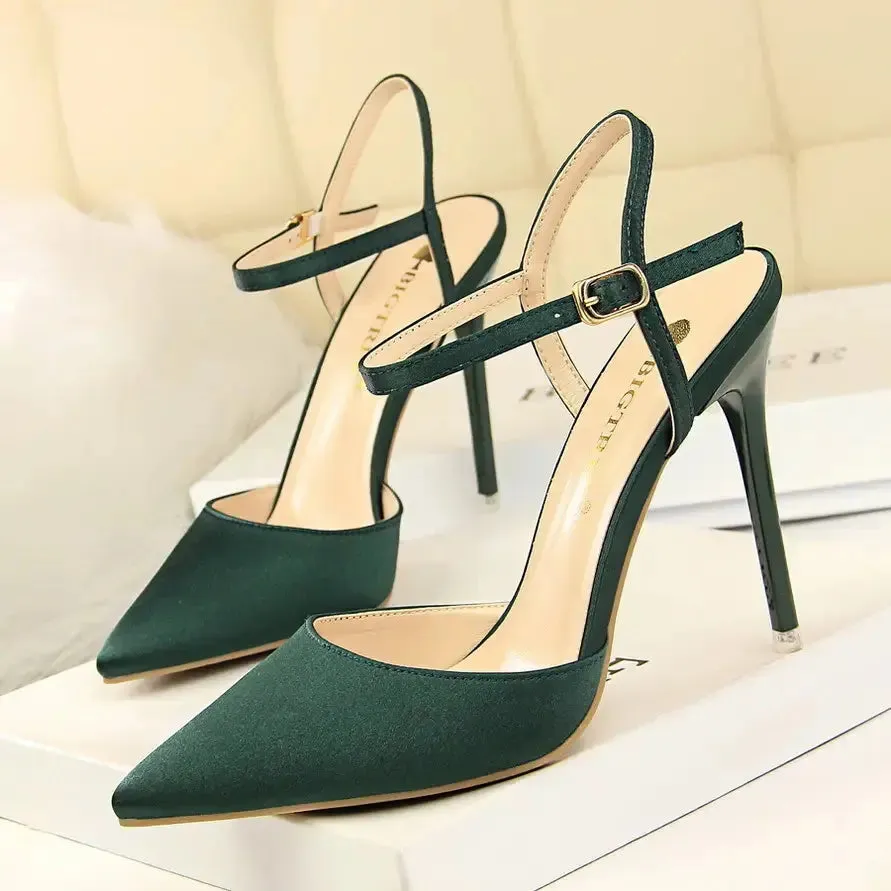 Designer high heels Sexy lady fashion Brand Women studded spikes point toe strappy high heels bride wedding shoes