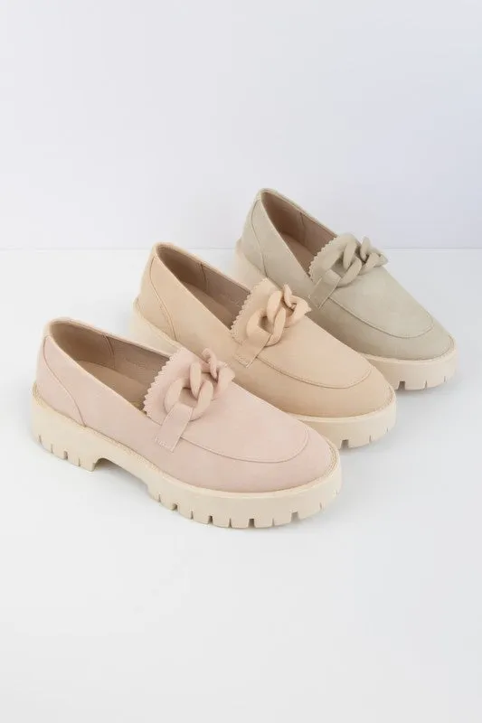 Dion Blush Chain Loafer
