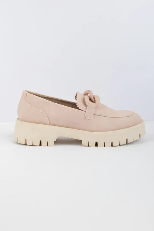 Dion Blush Chain Loafer