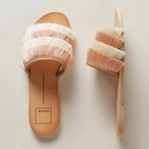 Dolce Vita Celaya Fringe Slide Sandals Size 6