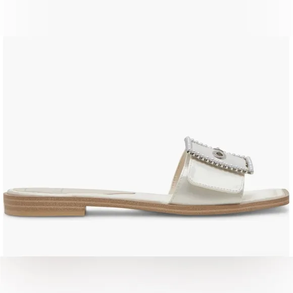Dolce Vita Ivar Faux Pearl Buckle SlideSandal, NIB