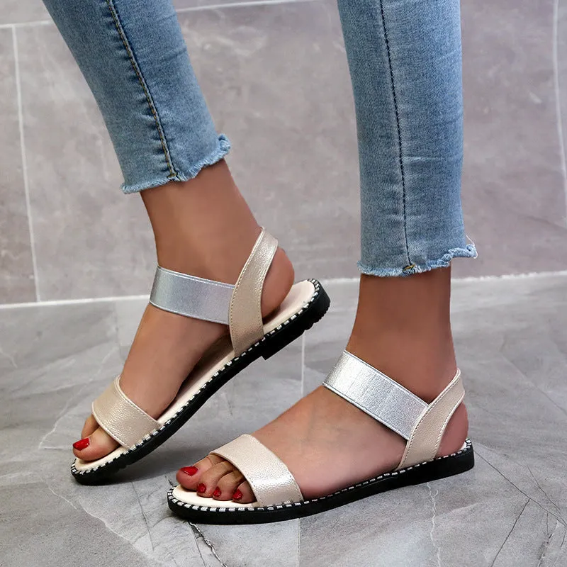 Double Strap Flat Sandals