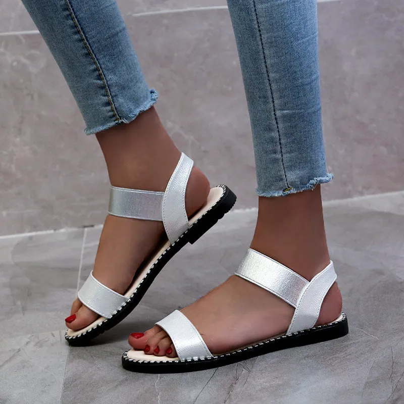 Double Strap Flat Sandals