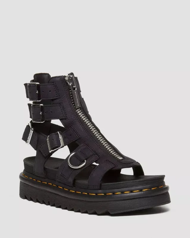 Dr Martens Olson Gladiator Sandals Charcoal Black