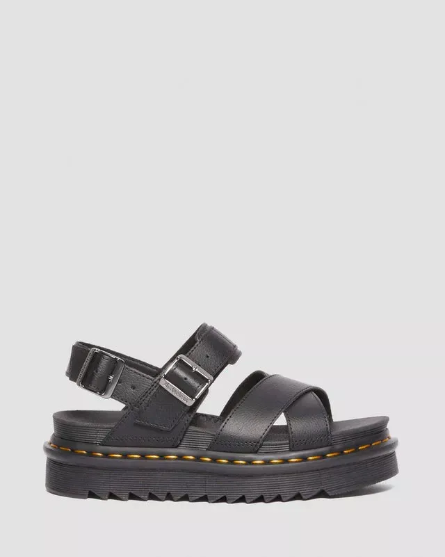 Dr Martens Voss II Athena Leather Strap Sandals Black