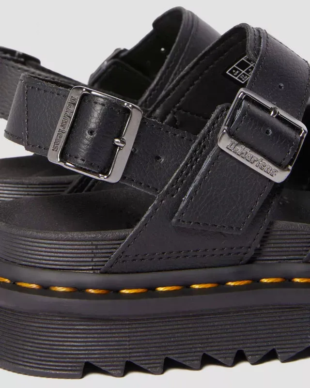Dr Martens Voss II Athena Leather Strap Sandals Black