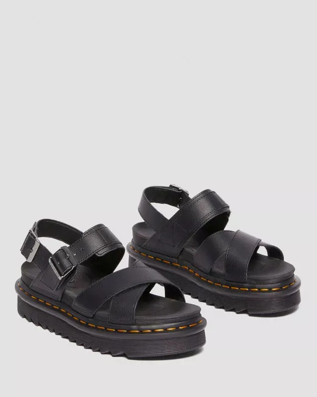 Dr Martens Voss II Athena Leather Strap Sandals Black
