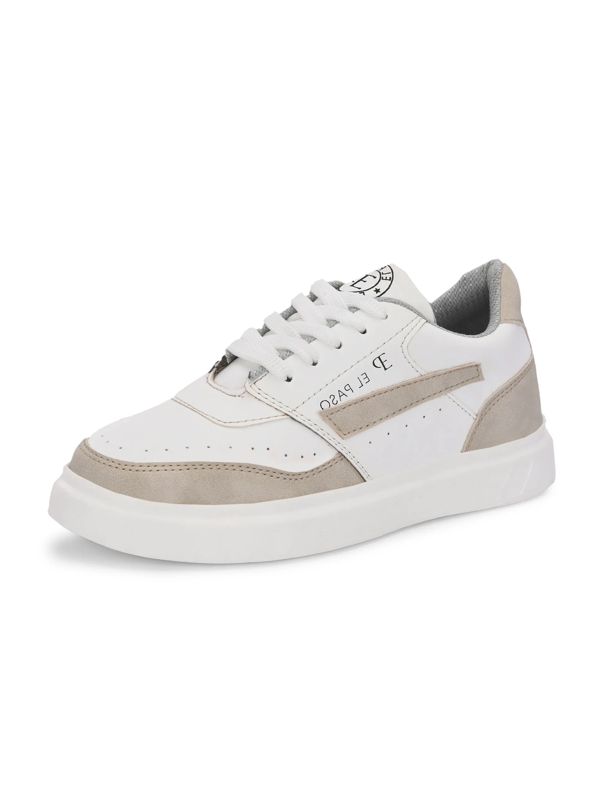 EL PASO Faux Leather Casual Lace Up Sneakers For Women
