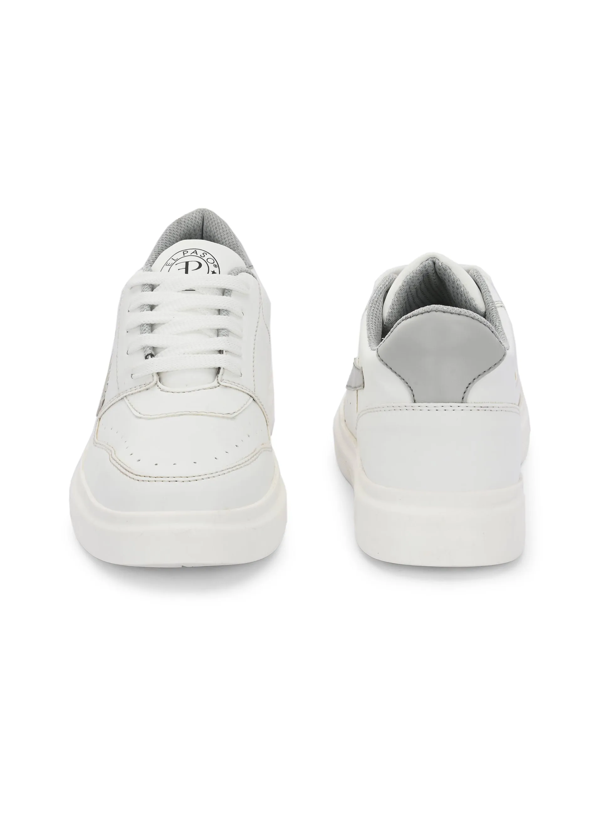 EL PASO Faux Leather Casual Lace Up Sneakers For Women