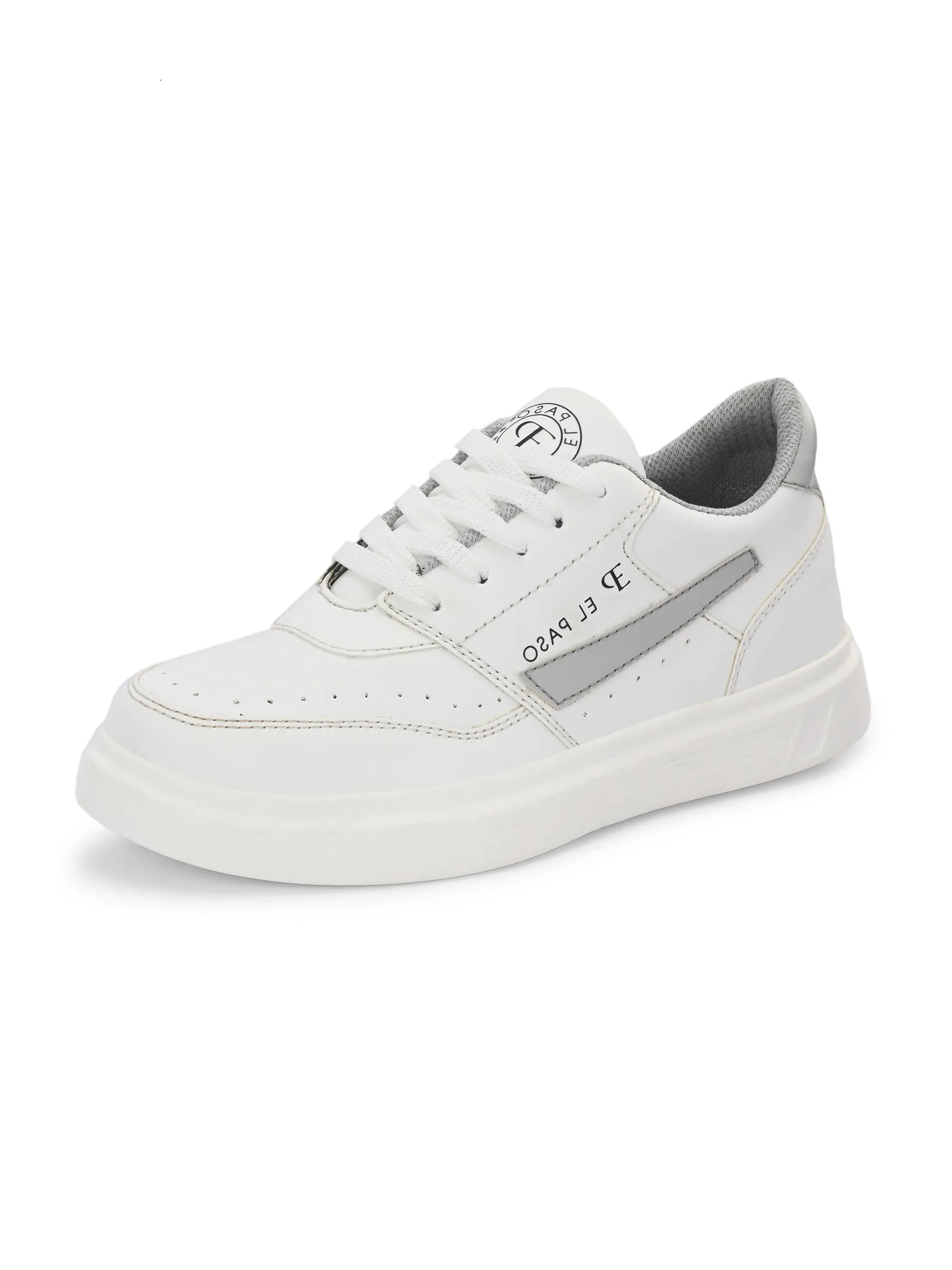 EL PASO Faux Leather Casual Lace Up Sneakers For Women