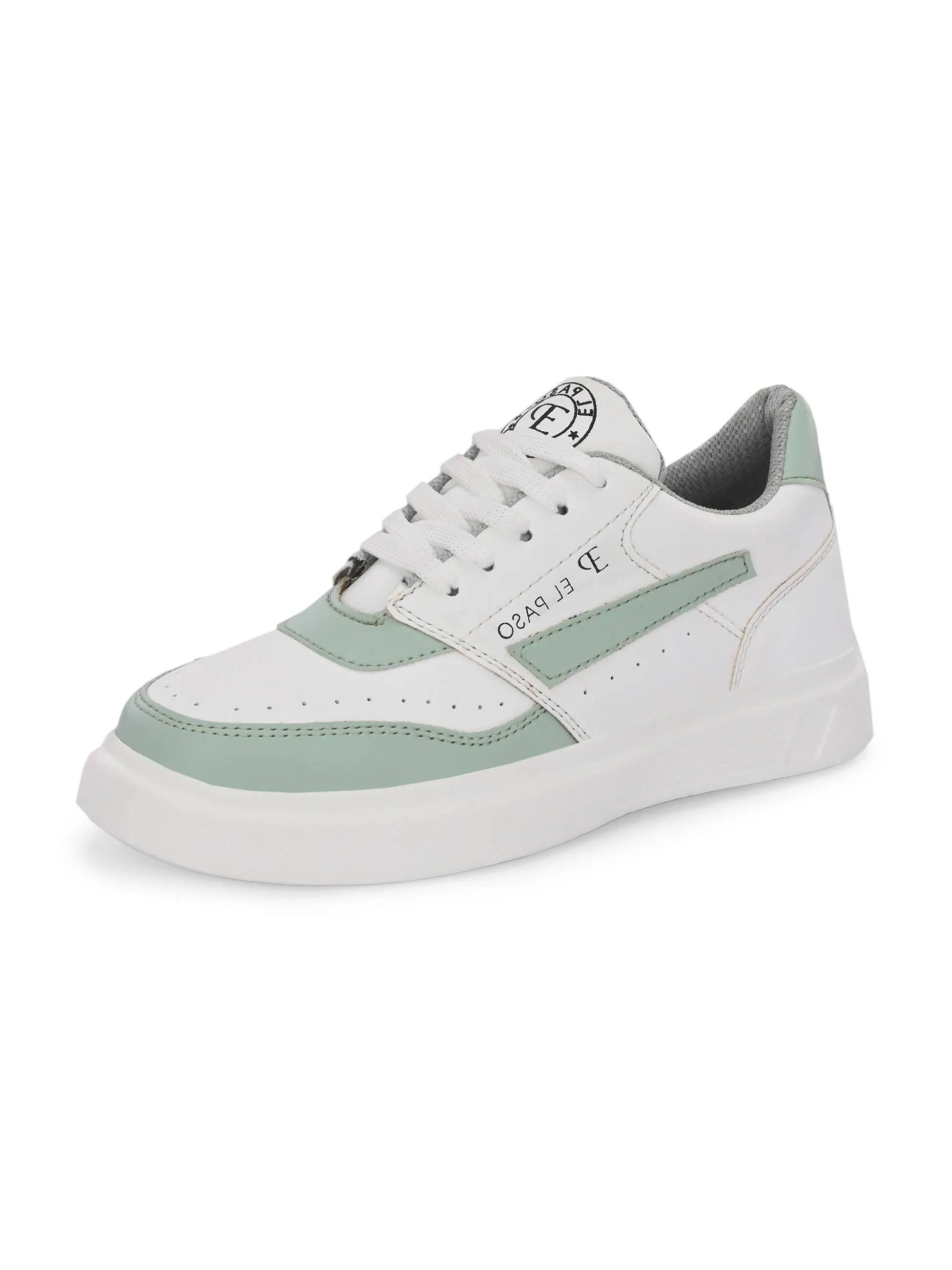 EL PASO Faux Leather Casual Lace Up Sneakers For Women