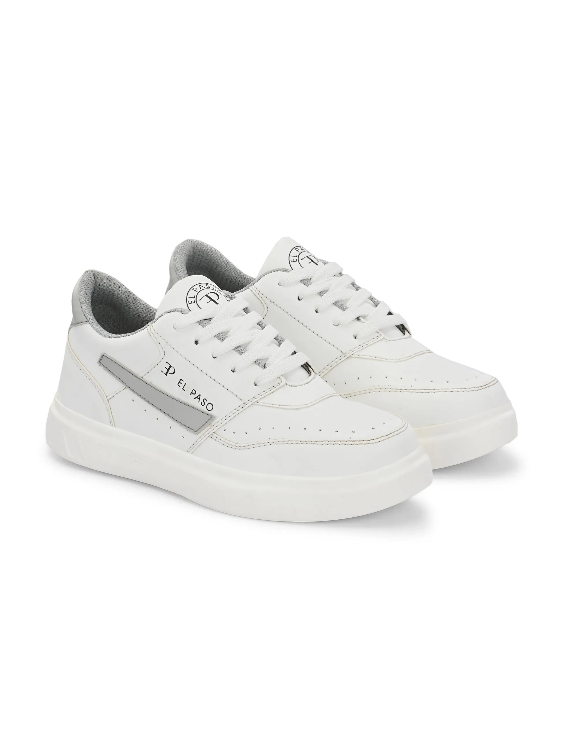 EL PASO Faux Leather Casual Lace Up Sneakers For Women