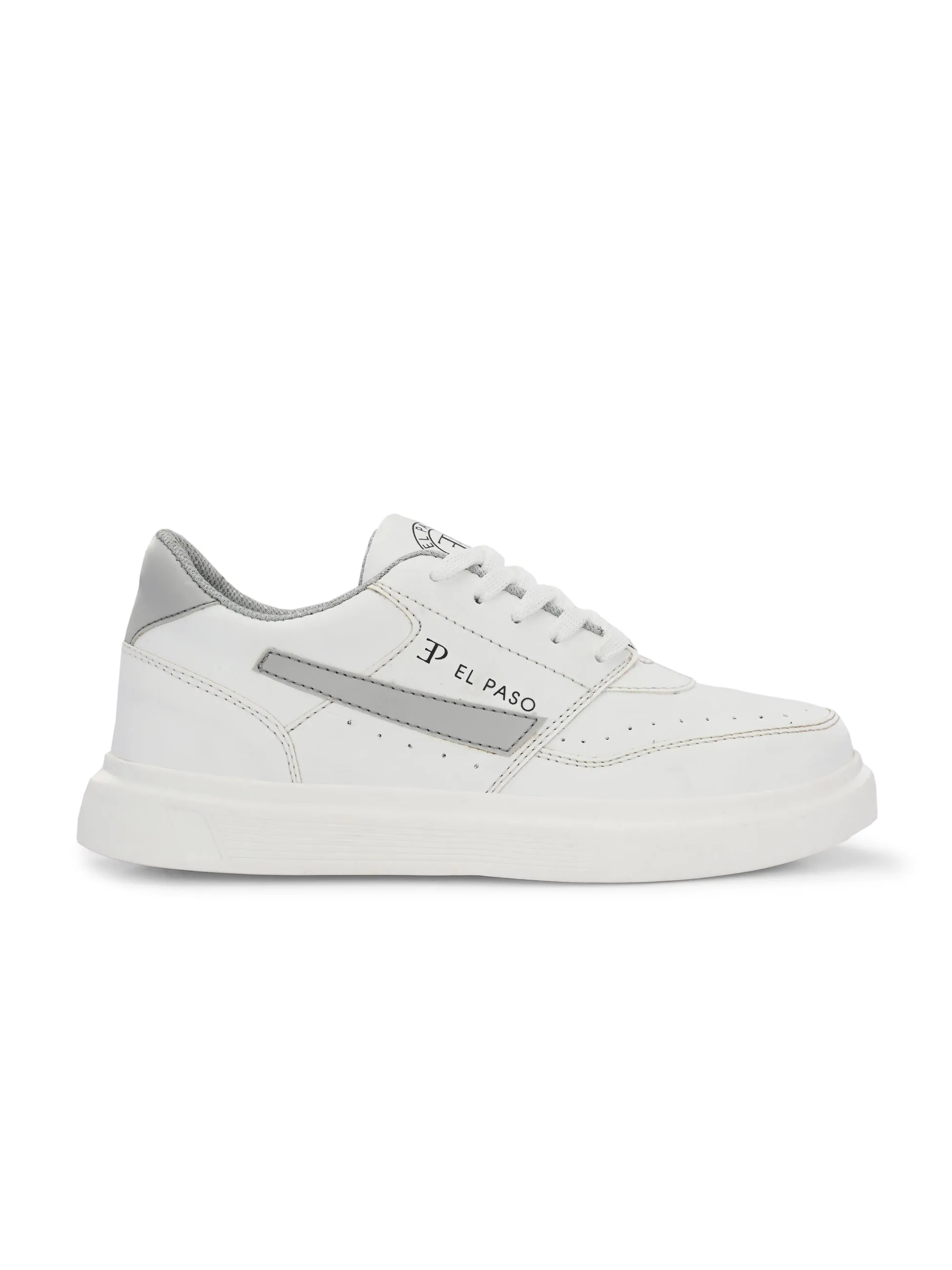 EL PASO Faux Leather Casual Lace Up Sneakers For Women