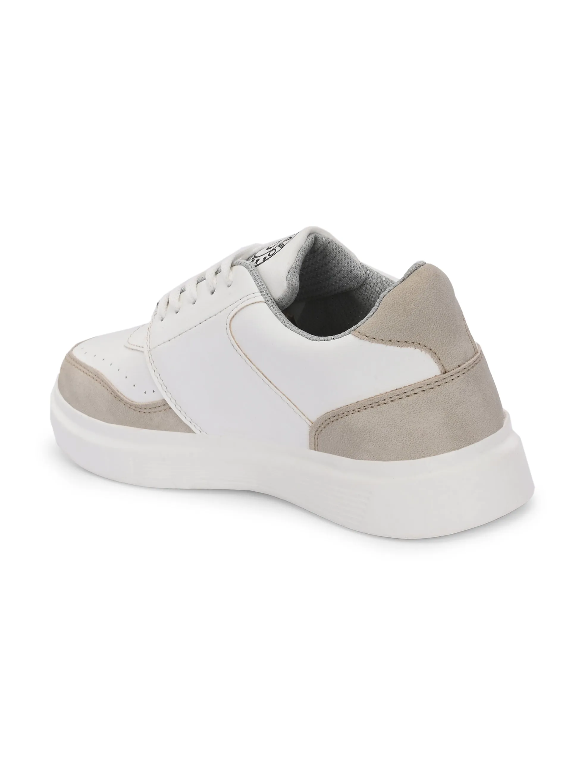 EL PASO Faux Leather Casual Lace Up Sneakers For Women