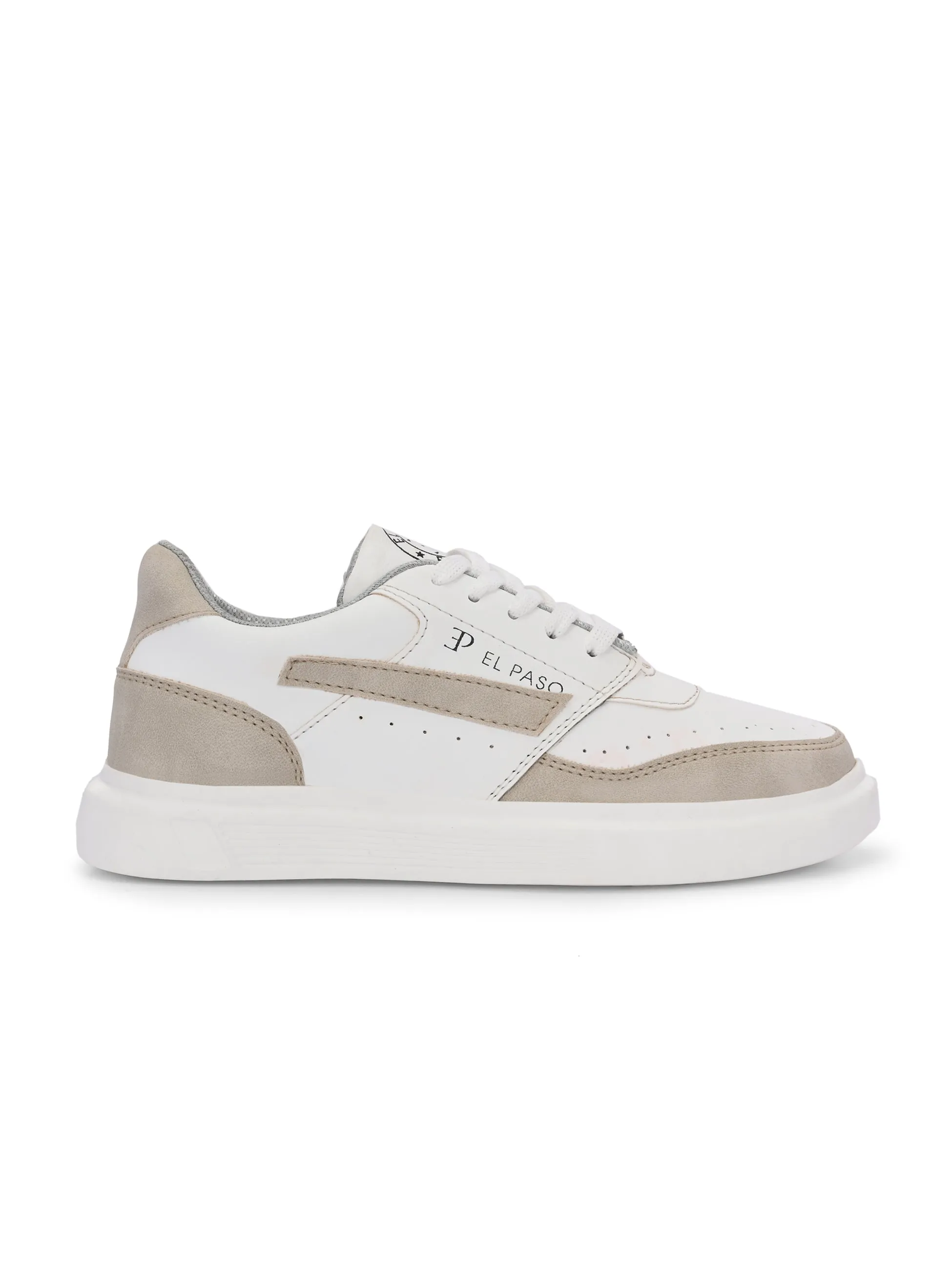 EL PASO Faux Leather Casual Lace Up Sneakers For Women