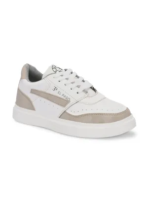EL PASO Faux Leather Casual Lace Up Sneakers For Women