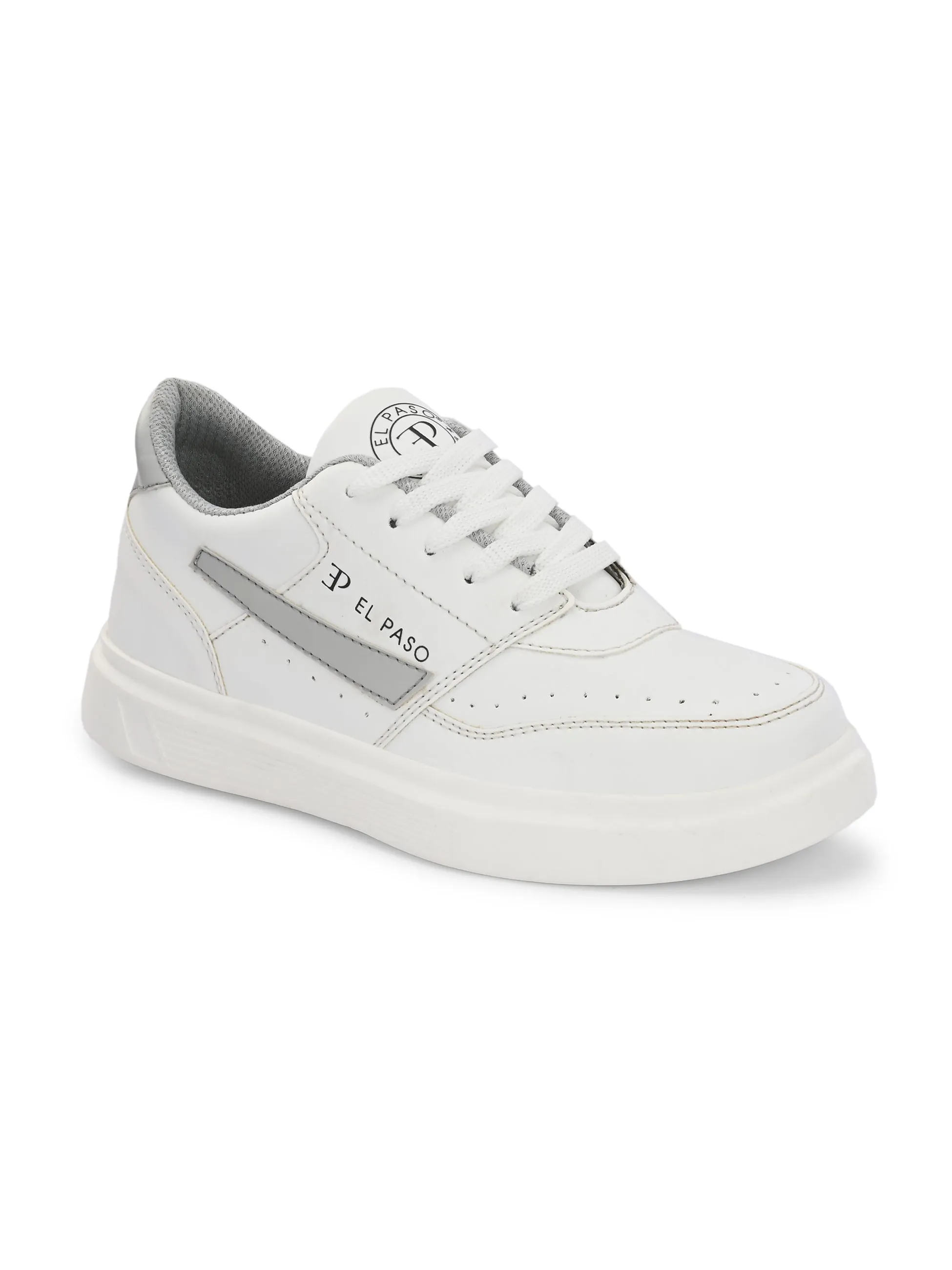 EL PASO Faux Leather Casual Lace Up Sneakers For Women