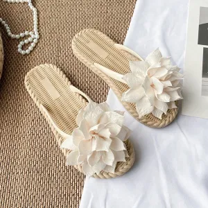 Elegant Woven Floral Sandals